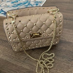 Nude Studded Crossbody/Handbag